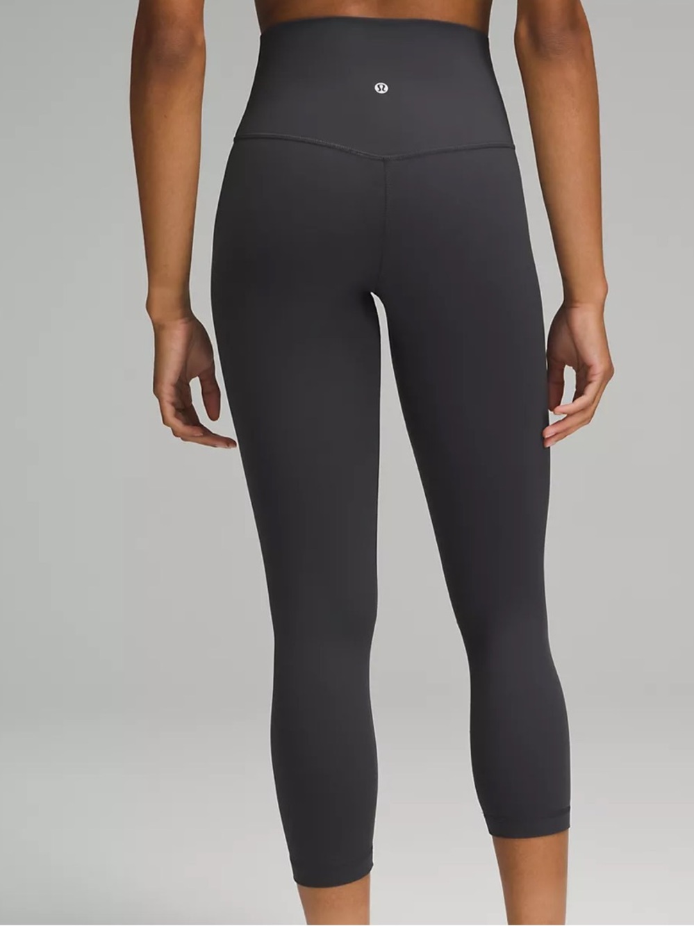 Lululemon Align High Rise Crop 23” Leggings Black Size 12 Nulu Yoga Pants EUC*23